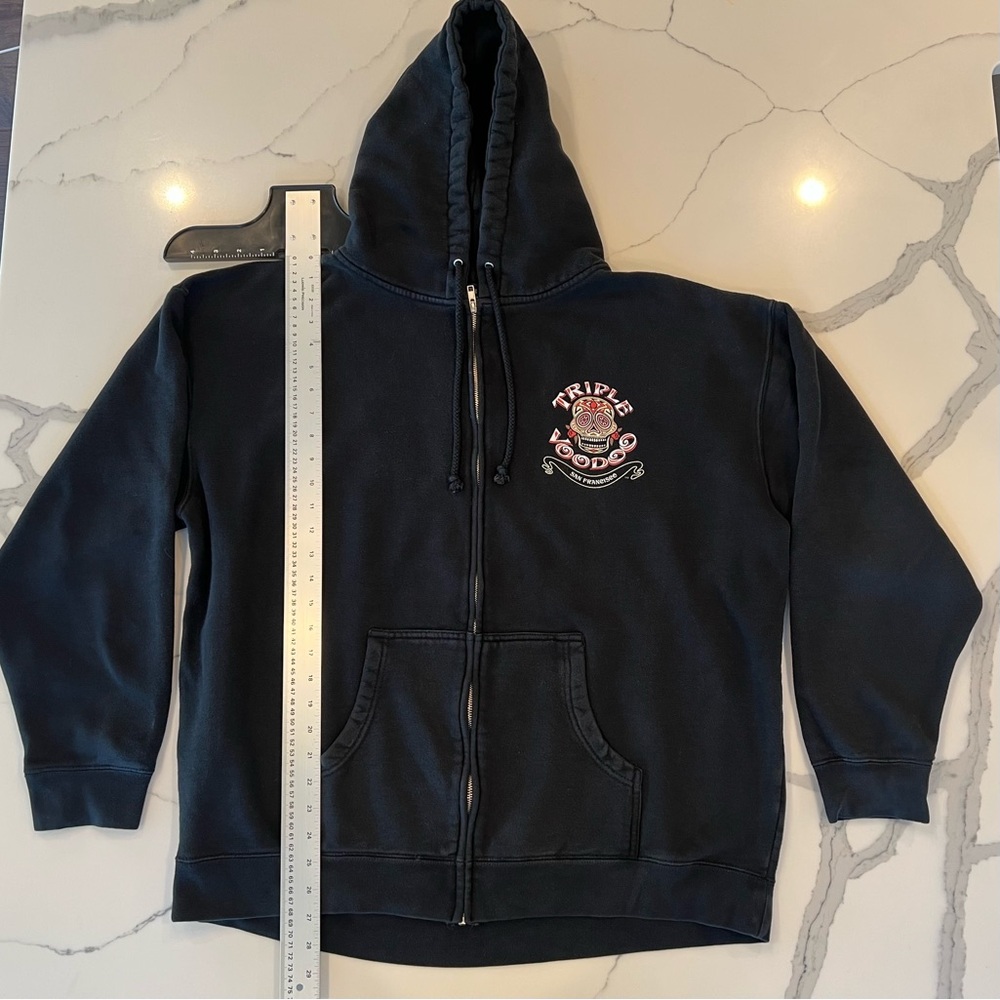 Triple VooDoo Brewery-Black Zip-Up Hoodie
